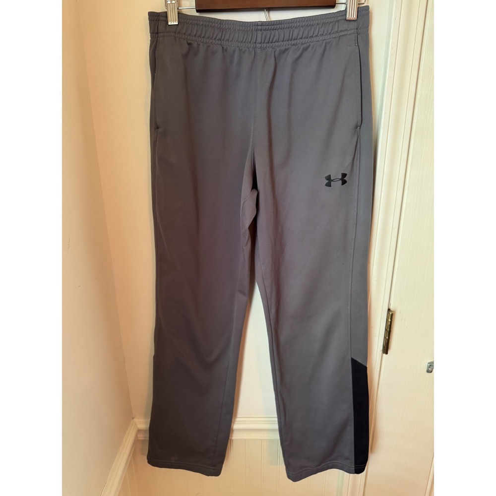 Under Armour Boys Gray Loose Fit Athletic Track Pants Joggers YXL Youth XL‎